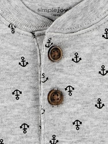 Simple Joys by Carter's Baby Boys' 6-Pack Short-Sleeve Bodysuit, Multicolor/Anchor/Dinosaur/Stripe/Whale, 0-3 Months - Image 3