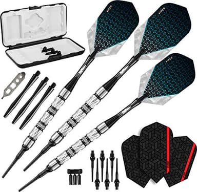 Viper Diamond 90% Tungsten Soft Tip Darts with Storage/Travel Case, Black Rings, 16 Grams - Image 7