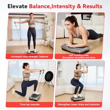 Vibration Plate Exercise Machine for Lymphatic Drainage Weight Loss,Full Body Workout Vibrating Plate Lymphatic Drainage Massager,Workout Equipment Fitness Weight Fat Burner Loss & Shaping - Image 4