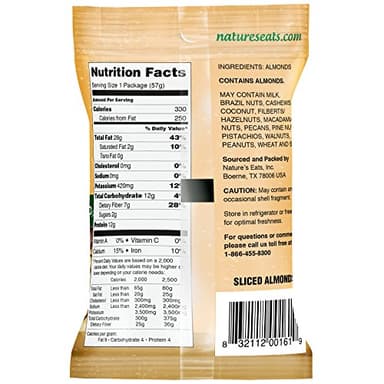 Nature's Eats Natural Sliced Almonds, 2 Ounce (Pack of 12) - Image 2
