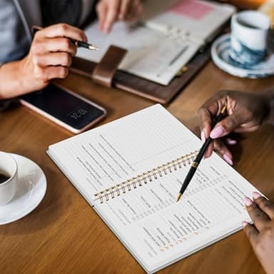 Undated Daily planner, Simplified To Do List Notebook with Hourly Schedule, Easily Organize Your Daily Tasks and Agendas, 5.5" x 8.2" - Silver - Image 6