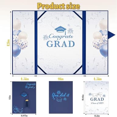 AYGXU Graduation Gifts-Graduation Guest Book 2025-guest Book for Graduation Party,Blue Autograph Book with Tassel Class of 2025 Graduate Party Decorations,Graduation Signature Guest Book - Image 2