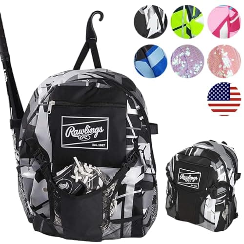 Rawlings | REMIX Backpack Equipment Bag | T-Ball & Youth Baseball / Softball | Black - Image 1