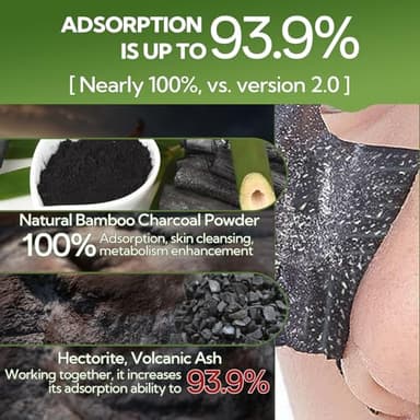 LANBENA 3.0 Bamboo Charcoal Blackhead Remover Mask, 50g/1.76 oz, 120+ pcs Nose Pore Strips, Peel off Face Mask Whiteheads Cleanser Strawberry Nose Purifying, with Amazonian White Clay - Image 3