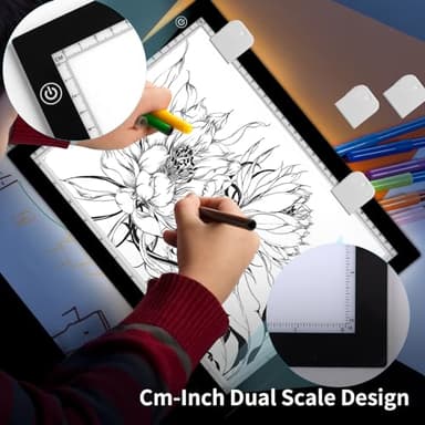 A3 LED Light Box for Tracing, elice Artist Drawing Lightbox Light Table Light Pad Light Copy Board, Up to 8000 Lux Super Bright Lightpad for Cricut Weeding Vinyl, Diamond Painting, Sketching (Black) - Image 3