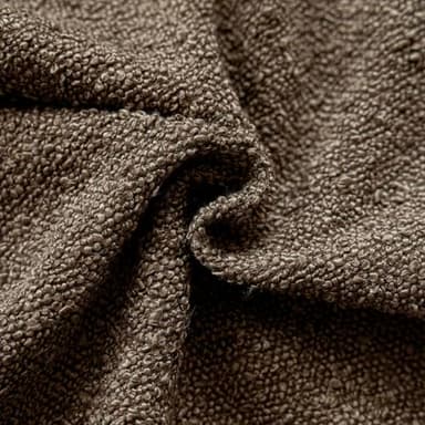 Foindtower Pack of 2 Textured Boucle Throw Pillow Covers Accent Solid Decorative Pillow Cases Cozy Woven Couch Cushion Case for Chair Sofa Bedroom Living Room Home Decor 20x20 Inch Light Brown - Image 3