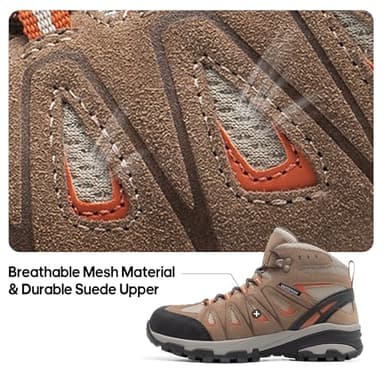 NORTIV 8 Women's Waterproof Hiking Boots Outdoor Trekking Camping Trail Hiking Boot Seeker,Size 8,Brown,Seeker - Image 9