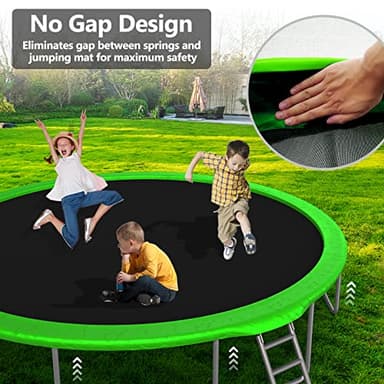 Lyromix Upgraded 16FT Trampoline with Lights, Large Outdoor Trampoline with Sprinkler,Basketball Hoop and Net, Capacity for 5-8 Kids and Adults, Teal Blue - Image 6