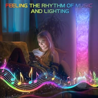 Torchlet Floor Lamp, RGB Floor Lamp with 16 Million DIY Colors and Scene Modes, Music Sync and White Fabric Shade with App/Remote Control, Standing Lamp for Living/Game Room Bedroom - Image 4