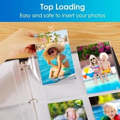 MaxGear 3.5 x 5 Photo Sleeves 30 Pack for 3 Ring Binder, Heavy-Duty Archival Photo Page Protectors Holds 240 Pictures, 4-Pocket Clear Picture Album Refill Pages - Image 4