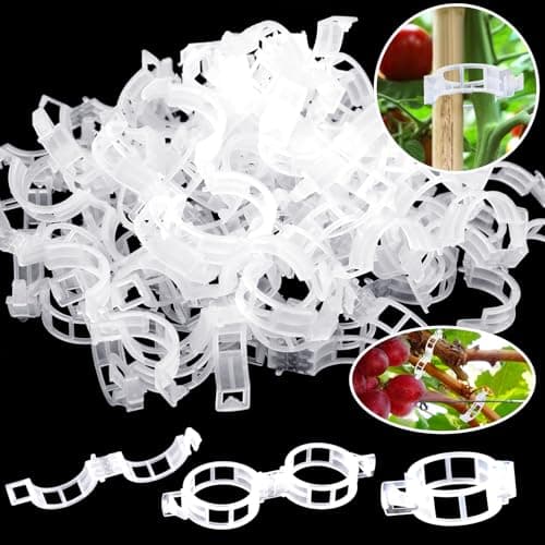 Ghguole 300 pcs Plant Clips for Climbing Plants, Tomato Plant Clips, Plant Support Clips for Gardening, Garden Clips for Climbing Plants to Grow Upright Makes Plants Healthier - Image 1