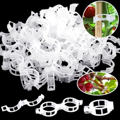 Ghguole 300 pcs Plant Clips for Climbing Plants, Tomato Plant Clips, Plant Support Clips for Gardening, Garden Clips for Climbing Plants to Grow Upright Makes Plants Healthier - Image 1