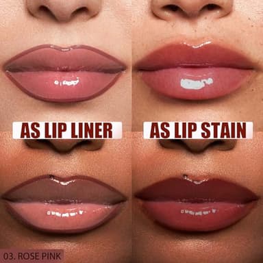 QCMME Lip Liner Stain Peel Off with Tweezer, Long Lasting Matte Lip Tattoo, Highly Pigmented Color Lip Tint Makeup, Waterproof, Transfer-proof Lipstain for Women, for All Skin Types Rose Pink - Image 2