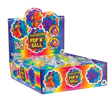 Raymond Geddes Everlasting Pop N Ball Stress Ball Fidget Toy Set (Pack of 12), Multi (72035) - Image 5