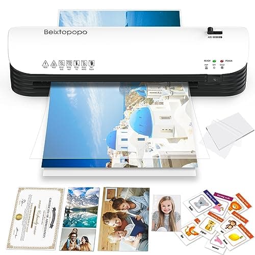 Thermal Laminator, 8.5x11 Laminator, 9 Inch Laminater Machine with 12 Laminating Sheets, A4/A5/A6 Personal Hot Cold Laminating Machine for Home School Teachers Office, Anti-Jam - Image 1