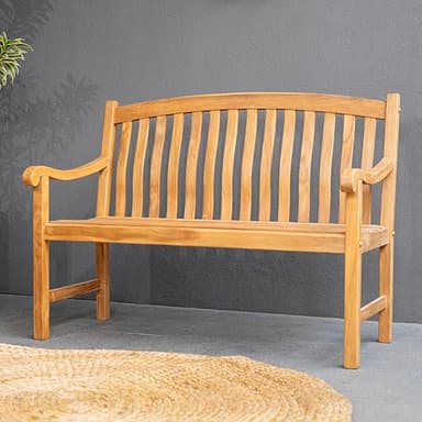 Cambridge Casual Arie 4-Foot Teak Wood Outdoor Garden Bench – Weather-Resistant Wooden Patio Bench for Porch, Deck, Lawn, Backyard, or Balcony – Stylish and Durable Seating - Image 10