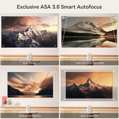 Wanbo T2 Ultra Projector with WiFi and Bluetooth, Native 1080P Mini Portable Projector with 120° Adjustable Stand, Auto Focus & Keystone, 500 ANSI Outdoor Movie Proyector, White - Image 6