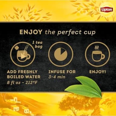 Lipton Black Tea Peach Mango, Pyramid Tea Bags, Flavored Teabags for a Refreshing Cup of Tea, 80 Total Tea Bags (20ct - Pack of 4) - Image 7
