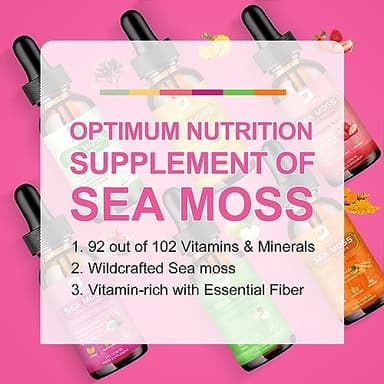 B BEWORTHS Sea Moss Liquid Drops - Organic Black Seed Oil Irish Sea Moss Gel with Burdock Root, Bladderwrack, Elderberry, Vitamin C, D3, 6X Stronger Seamoss Gel for Digestive, Hair Health - Vegan - Image 5