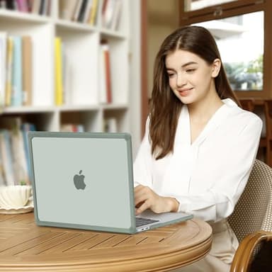 MOSISO Compatible with MacBook Pro 13 inch Case M2 2025-2016 A2338 M1 A2251 A2289 A2159 A1989 A1708 A1706, Anti-Cracking Heavy Duty Plastic TPU Bumper Hard Case&Keyboard Skin&Screen Film,Emerald Green - Image 6