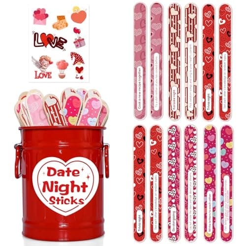 xiheer Date Night Ideas for Couples, 36 Date Night Sticks Couples Games for Boyfriend Girlfriend, Engagement Husband Wife Bridal Anniversary Wedding for Him and Her - Image 1