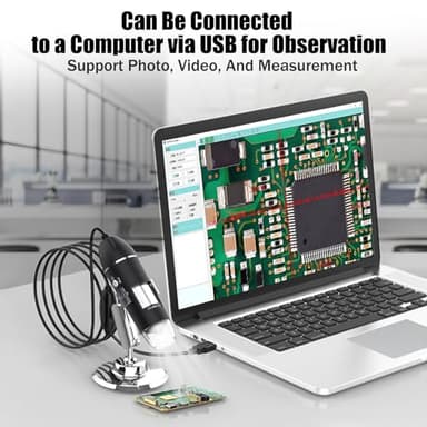 USB Digital Microscope Camera 50X to 1600X LED Microscope HD Handheld Microscopes with Bracket Portable Microscopes Compatible with iOS & Android Devices - Image 2