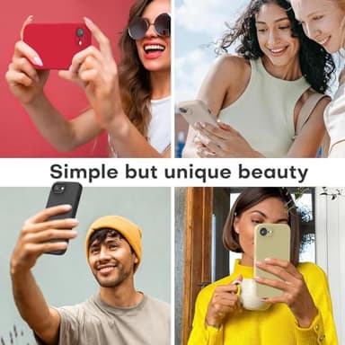 LOVE 3000 Designed for iPhone 16e Case, Premium Silicone with [Soft Anti-Scratch Microfiber Lining] Shockproof Protective Phone Case for Men Women Girls 6.1", Black - Image 2