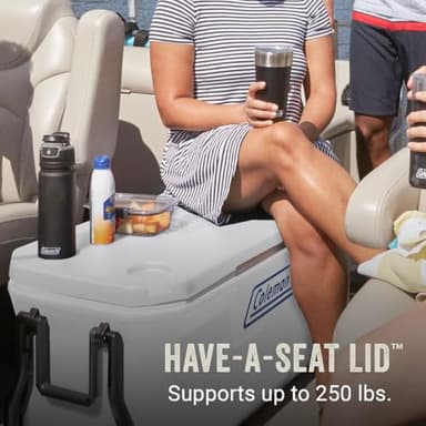 Coleman Classic Series 100qt Wheeled Marine Cooler, Fully Insulated Lid & Body Keeps Ice up to 5 Days, Holds up to 160 Cans - Image 5