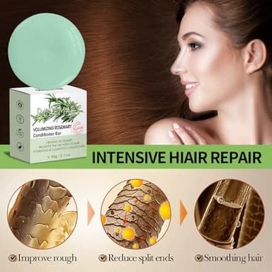 DBEAUTYM 2 Pack Rosemary Shampoo Conditoner Bar Set,Thinning Hair-Volume Shampoo & Conditioner Bar for Men and Women,Hair Thickening & Regrowth Treatment,Hair Growth Soap for Anti-Hair Loss - Image 3