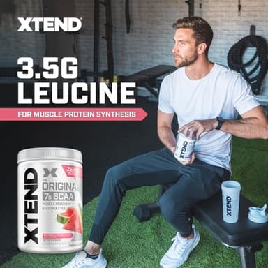 Xtend XTEND Original BCAA Powder 7g BCAA and 2.5g L-Glutamine, Sugar Free Post Workout Muscle Recovery Drink with Amino Acids for Men & Women, 30 Servings - Image 4