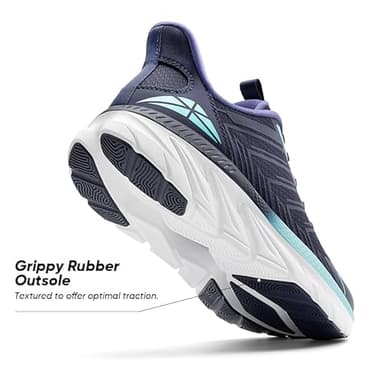 ALLSWIFIT Women's Slip On Walking Shoes Running Comfortable Tennis Breathable Non Slip Athletic Gym Workout Cross Training Fashion Sneakers,Size 7,Blue,SARR034W - Image 5