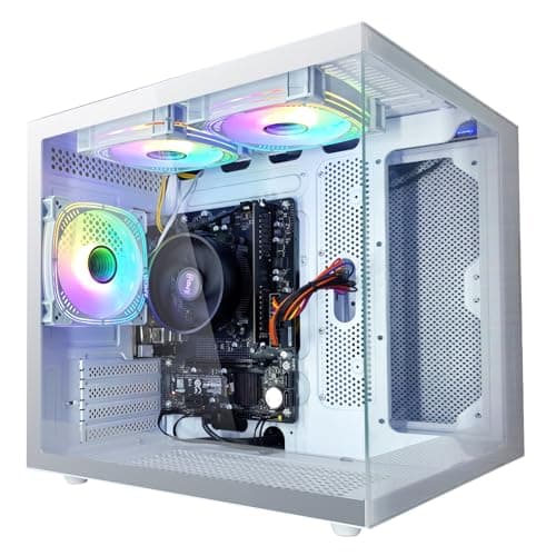 suevery Gaming PC Ryzen5 5600GT（3.8GHz Up to 4.4GHz Nvme SSD 1TB 16GB RAM WiFi 6 Prebuilt Towers Desktop Computer - Image 1