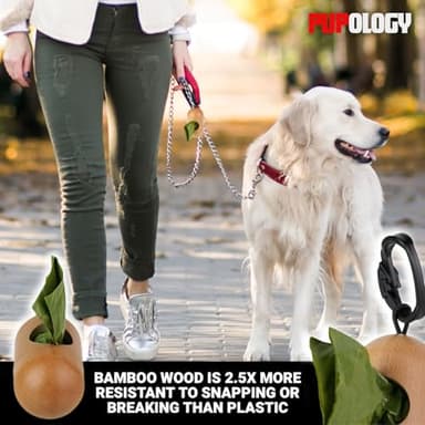 Unique Natural Wood Dog Poop Bag Dispenser Waste Bag Included, Wooden Dog Waste Bag Holder, Lightweight and Compact Dog Poop Bag Holders for Leashes - Image 6