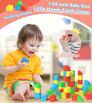 Asago Magnetic Blocks for Toddlers, Kids Building Toys, Creative Stacking Colorful Sensory Block with Magnet, Educational Construction Cubes Set for Boys Girls Children Ages 3 4 5 6 7 8 Year - Image 6