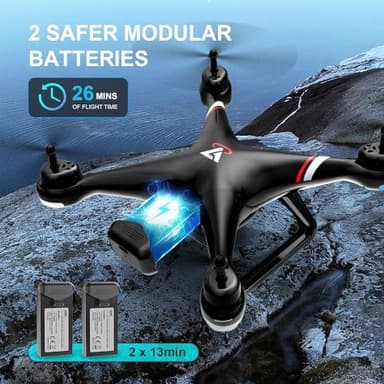 TENSSENX GPS Drone with 1080P HD Camera for Adults and Kids, 5G Transmission FPV Drone, TSRC X7 RC Quadcopter with 2 Batteries, Auto Return, Follow Me, Altitude Hold, Easy for Beginners - Image 3
