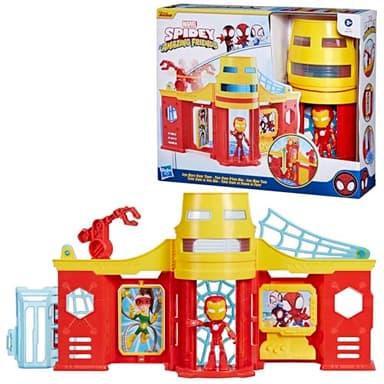 Spidey and his Amazing Friends Stark Tower Playset, Includes 4-Inch Iron Man Action Figure, Marvel Super Hero Toys for Kids 3 and Up - Image 13