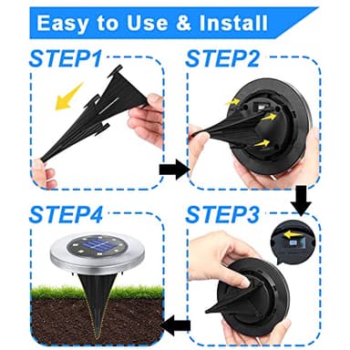 Solar Ground Lights, Waterproof Solar Garden Lights, Upgraded Outdoor Garden Waterproof Bright in-Ground Lights, Landscape Lights for Pathway,Yard,Deck,Lawn,Patio,Walkway (16 Pack White Light) - Image 5