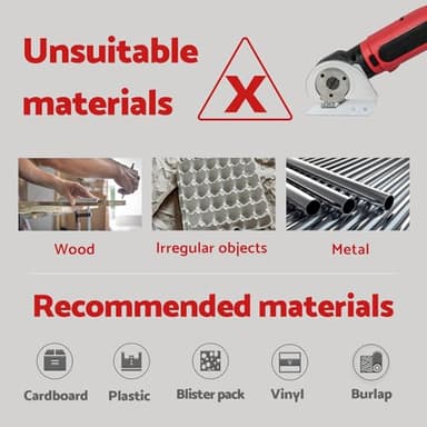 S&F STEAD & FAST Electric Cardboard Cutter Tool 4V, Cordless Electric Scissors for Box, Fabric, Carpet, Power Cutter with Charger, 2 blades included - Image 4