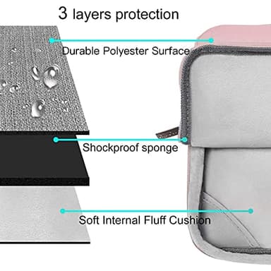 MOSISO Compatible with MacBook Air 13 inch Case 2025 2024 2023 2022 M4 A3240 M3 A3113 M2 A2681, Hard Shell&Sleeve Bag&Keyboard Skin&Webcam Cover&Screen Film for MacBook Air 13.6 inch, Baby Pink - Image 4