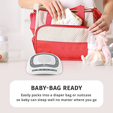 MyBaby SoundSpa White Noise Machine for Babies | 6 Soothing Lullabies for Newborns, Sound Therapy for Travel, Relaxing, Kids, Newborns, Baby Songs, Adjustable Volume, Auto-off Timer, By HoMedics - Image 5