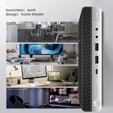 HP EliteDesk 800 G3 Mini Business Desktop Computer with 27" FHD Monitor PC Bundle, Intel Core i5-6500T Desktop PC, 16GB RAM, 512GB SSD, Keyboard & Mouse, Windows 11 Pro (Renewed) - Image 6