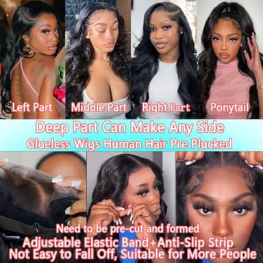 KUKAO 30 Inch Body Wave Lace Front Wigs Human Hair 13x6 HD Lace Front Wigs Human Hair Glueless Wig Pre Plucked with Baby Wigs for Women 180 Density Body Wave Wig - Image 6