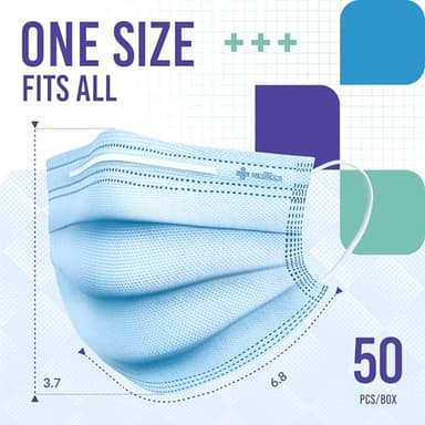 Medtecs Face Mask Disposable – Available in 50 & 2,000 pcs – ASTM Level 1, 3-Ply Breathable, Soft Fit – Adult Size – Ideal for Commuting & Daily Wear - Image 5