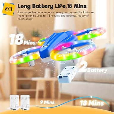 ALTITACO Drones for Kids With Cool Light, Kids Drone with 3D Flip, Altitude-Hold, Self-Rotation, Headless Mode, 3 Speed Modes, One-Click Take-off/Landing, Mini Drone for Christmas, Beginners, Indoor - Image 9