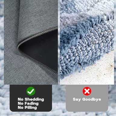 Yancorp 2'x3'Super Thin Gray Bathroom Rugs,Low Profile Grey Bath Mat Non Slip Fit Under Door Absorbent Shower Rug Washable Indoor Door Mat - Image 6