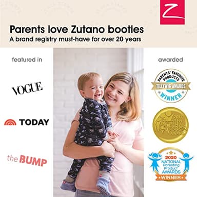 Zutano Unisex Organic Cotton Baby Booties with Gripper Soles, Gray Heather, 6M - Image 4