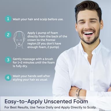 5% Minoxidil Foam for Men and Women, Minoxidil for Men Foam for Hair and Beard, Minoxidil for Women Hair Growth (2 Ounce) - Image 7