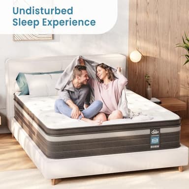 TeQsli Full Size Mattress 10 Inch, Gel Memory Foam & Pocket Springs Full Hybrid Mattress in a Box for Back Pain Relief & Motion Isolation, CertiPUR-US Certified, 10-Year Support - Image 4