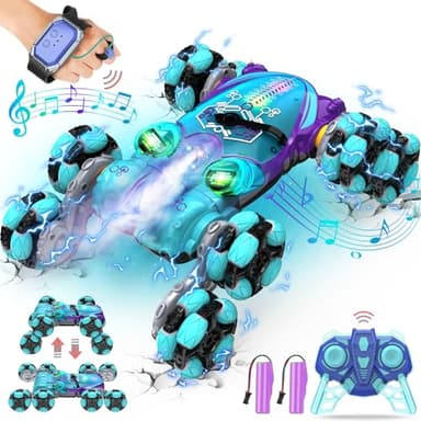 Paaxido 8WD Gesture Sensing RC Stunt Car, Boys Toys with Spray & Light, Hand Controlled RC Car Toys Gift for Kids Boys Age 8-12 - Image 1
