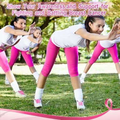 Daifunli 30 Pairs Pink Ribbon Shoe Laces 45'' Breast Cancer Awareness Shoelaces for Fundraising Walks Sports Football Boot(Pink) - Image 5